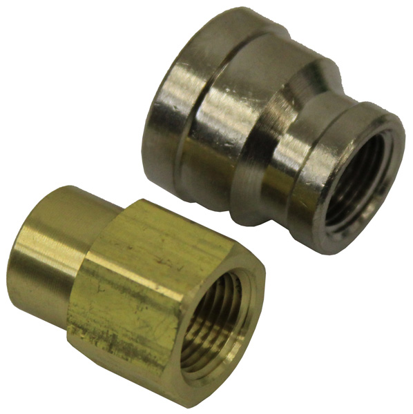 Coupling Reducer Brass, Nickel Plated Polyconn